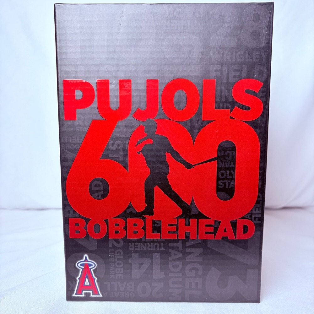 Albert‎ Pujols Angels 600 Home Run Bobblehead OS Black Red MLB Collectible SGA
